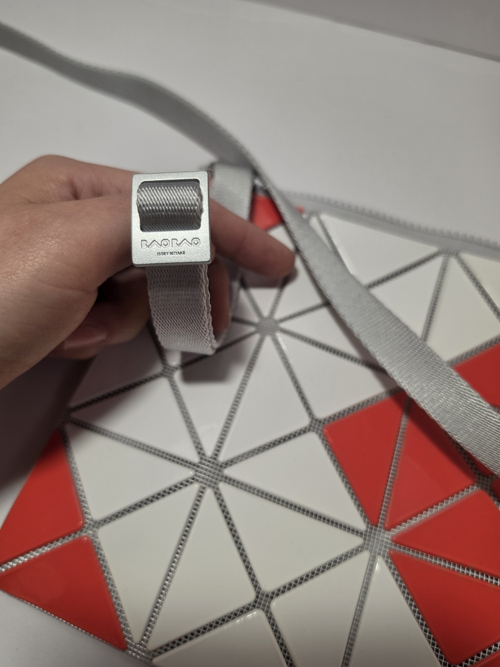 BAO BAO ISSEY MIYAKE SIGN Red White Prism Crossbody Bag - Picture 6 of 6
